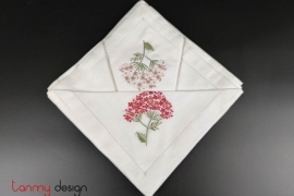 Napkin set (6 pieces) - Hydrangea flower